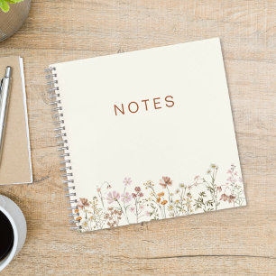 Carnet Notes fleurs sauvages Terracotta Bloom Garden