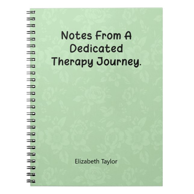 Carnet Notes From A Dedicated Therapy Journey (Devant)