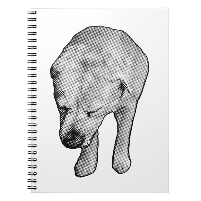 Carnet Notes hivernales avec muse de laboratoire tachetée (Devant)