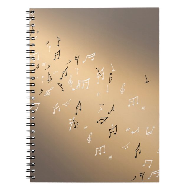 Carnet Notes musicales au clair de lune (Devant)