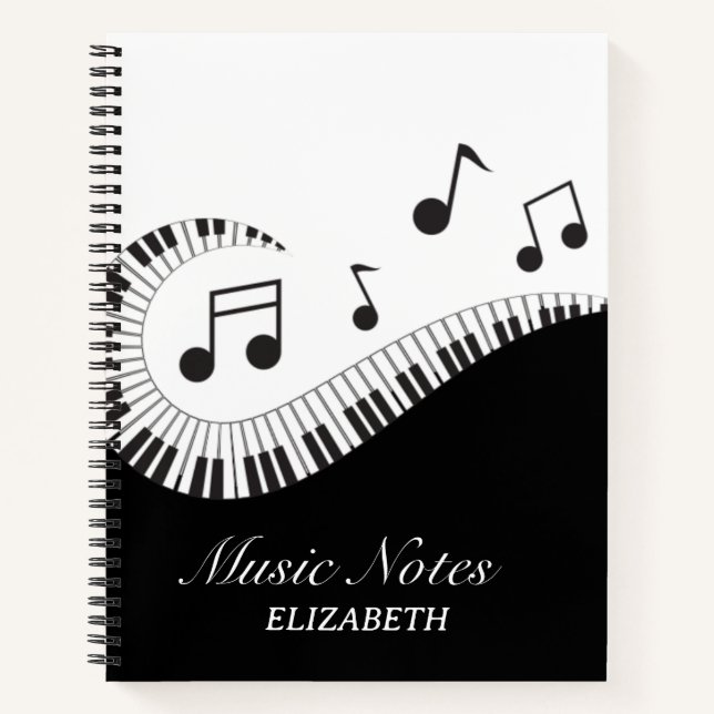 Carnet Notes musicales modernes Piano Clavier enseignant (Devant)