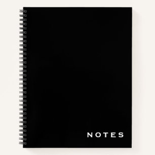 Carnet "Notes" noir et blanc professionnel