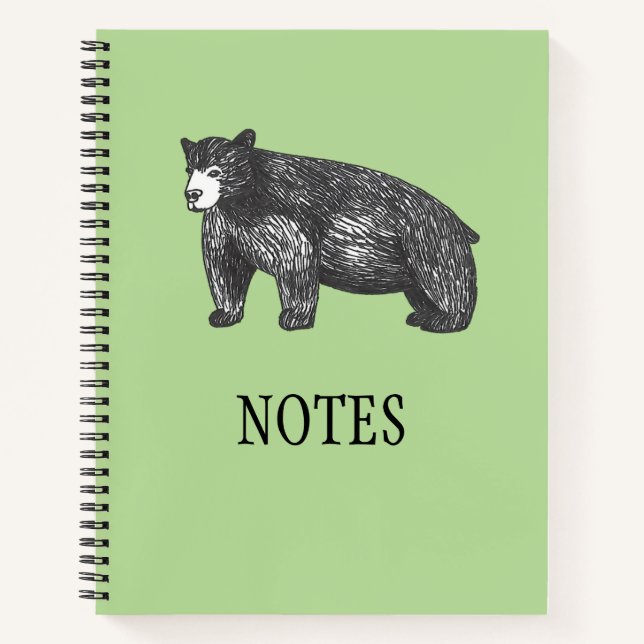 Carnet Notes Ours noir Ursus americanus (Devant)