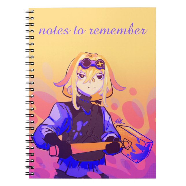 Carnet Notes to remember, anime, strong girl (Devant)