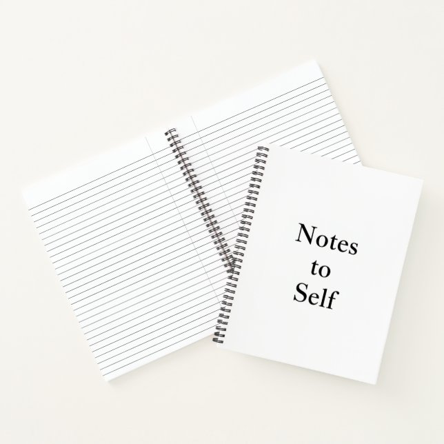 Carnet Notes to Self"Minimalist Hardcover Spiral Notebook (Intérieur)
