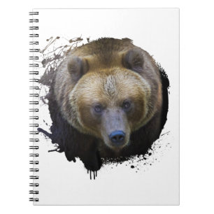 Carnet Notre Brun Grizzly Animal Vie Sauvage Forêt Jungle