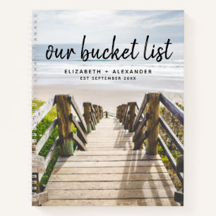 Carnet Notre liste de seaux Couples de plage Keepsaké Jou