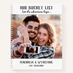 Carnet Notre liste de seaux, le scrapbook de couple