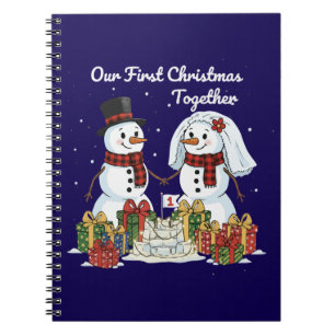 Carnet Notre premier Noël ensemble Bonhomme de neige je