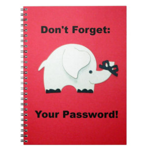 Carnet N'oubliez pas votre mot de passe