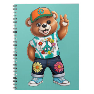 Carnet Nounours avec une tenue décontractée paisible 1