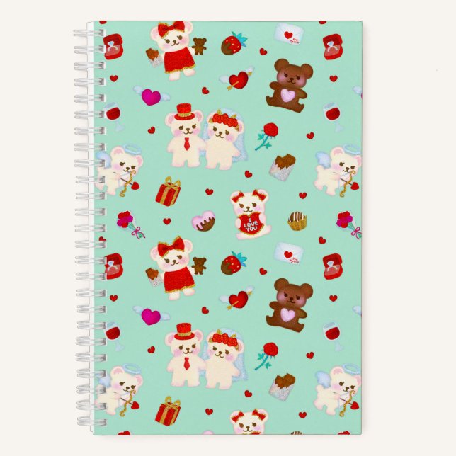 Carnet Nounours de la Saint-Valentin à la menthe (Recto)