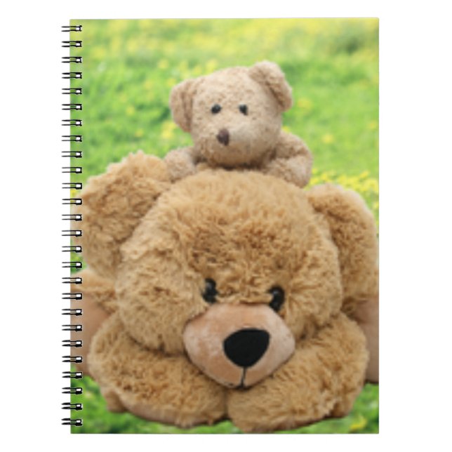 Carnet Nounours mignon dans un pré (Devant)
