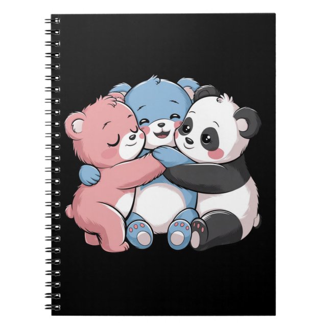 Carnet Nounours mignons avec Panda (Devant)