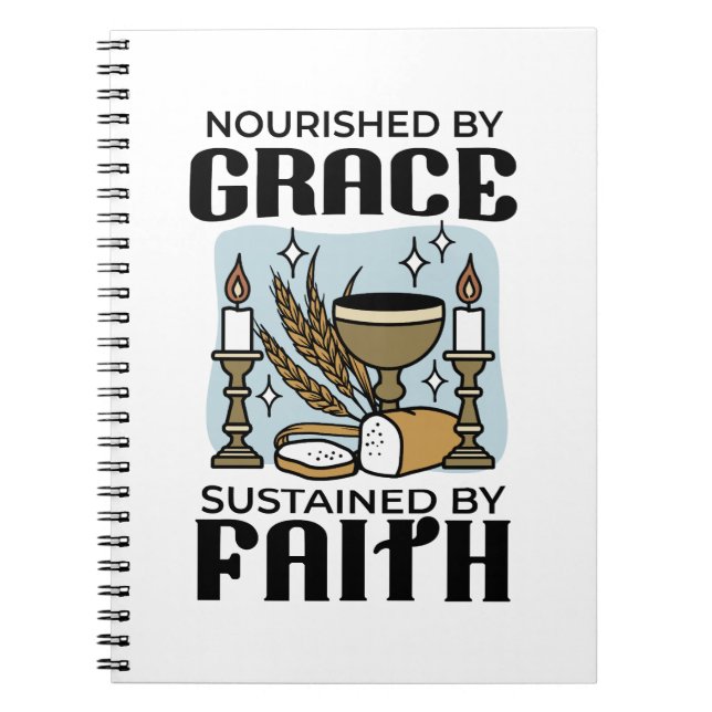 Carnet Nourished by Grace, Sustained by Faith Design (Devant)