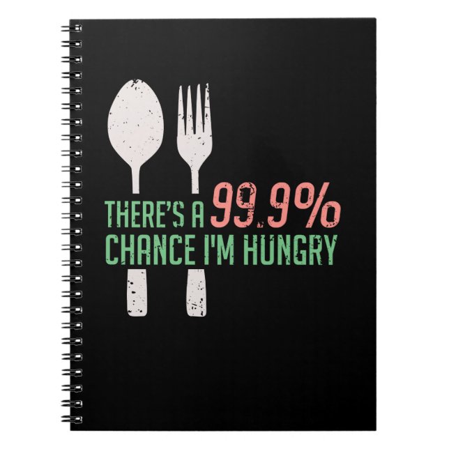Carnet Nourriture - 99,9% de chance que j'ai faim (Devant)