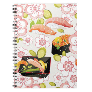 Carnet Nourriture japonaise : Motif 2 de sushi