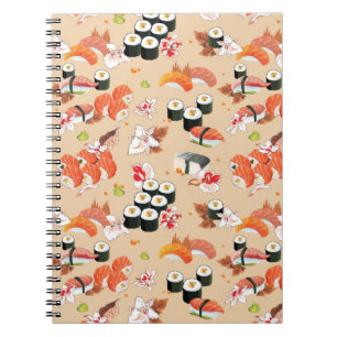 Carnet Nourriture japonaise : Motif 3 de sushi