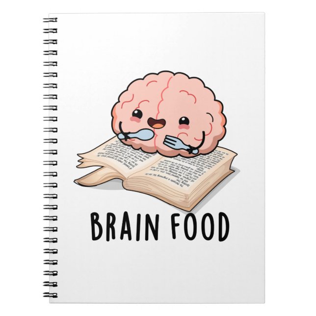 Carnet Nourriture pour le cerveau Jeu de mots d'anatomie  (Devant)
