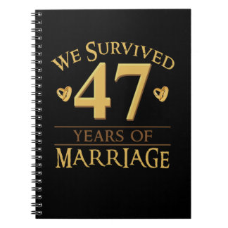 Carnet Nous Avons Survécu 47 Ans De Mariage Couple 47th A