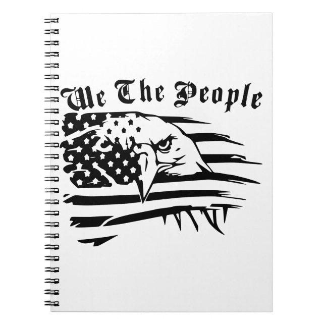 Carnet Nous le peuple Drapeau & Aigle #USAPatriotGraphics (Devant)