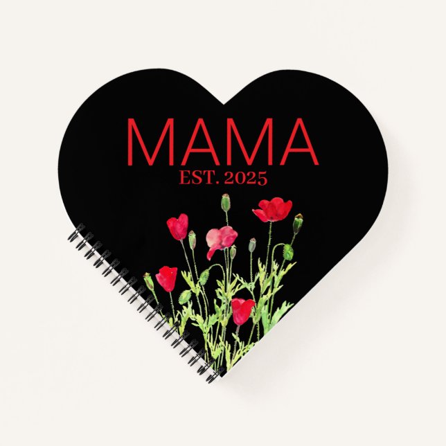 Carnet Nouveaux papillons rouges MAMA (Devant)