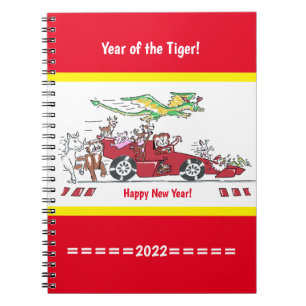 Carnet Nouvel An chinois - Année du Tigre (Voiture de cou