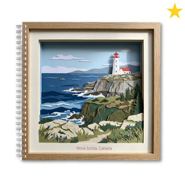 Carnet Nouvelle-Écosse Canada Papier Collage Diorama (Créateur téléchargé)