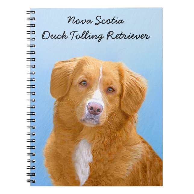 Carnet Nouvelle-Écosse Peinture de chien pour l'essayeur  (Devant)
