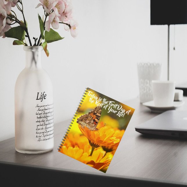 Carnet Nouvelle Fleur Jaune Commencements (Créateur téléchargé)