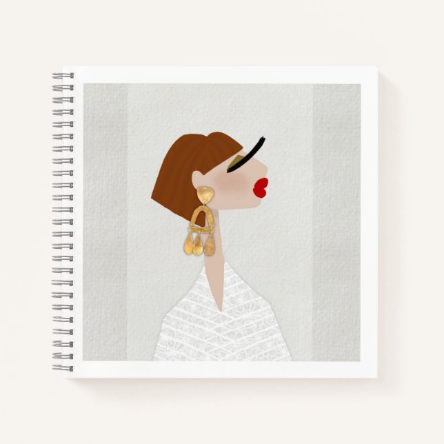 Carnet Nouvelle illustration de mode d'art (Devant)