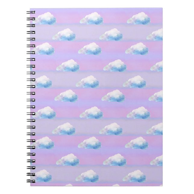 Carnet Nuage 9 Nuageux Violet et Bleu (Devant)