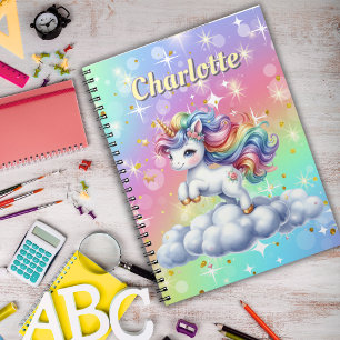 Carnet Nuage magique de licorne étincelante