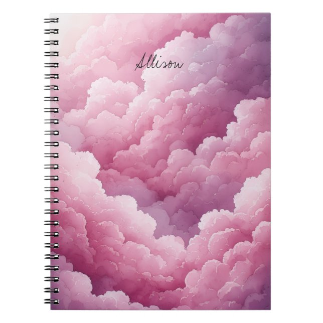 Carnet Nuage Rose (Devant)