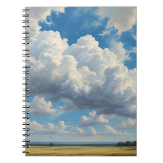 Carnet Nuages blancs et ciel bleu clair