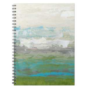 Carnet Nuages Blancs Surplombant Un Beau Paysage