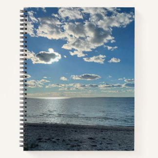 Carnet Nuages Ciel Bleu Couvert Plage Vide