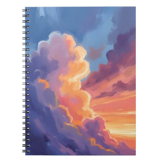 Carnet Nuages de coucher de soleil | Peinture de ciel à l (Devant)