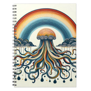 Carnet Nuages et Tentacules Arc-en-Ciel