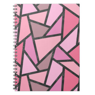 Carnet Nuances de motif en vitrail de corail