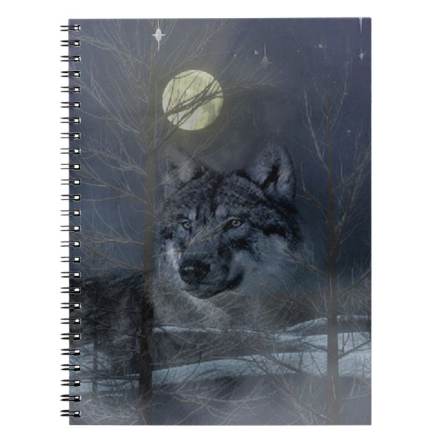 Carnet Nuit de la Lune de l'Esprit du Loup (Devant)