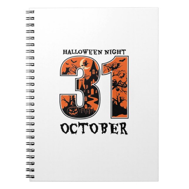 Carnet Nuit d'Halloween Maison Hantée d'Octobre Sorcière  (Devant)