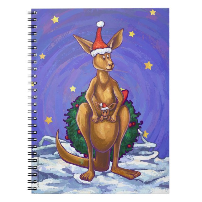 Carnet Nuit étoilée de Noël Kangaroo (Devant)
