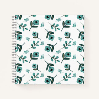 Carnet Nuit florale du jardin bleu
