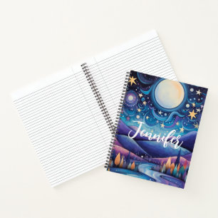 Carnet Nuit lunaire Big Moon Paysage