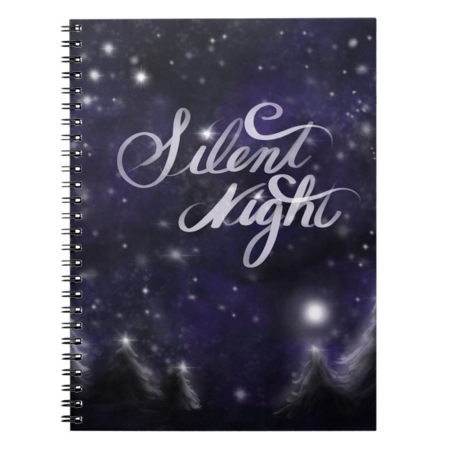 Carnet Nuit silencieuse - romantique Fête de neige (Devant)