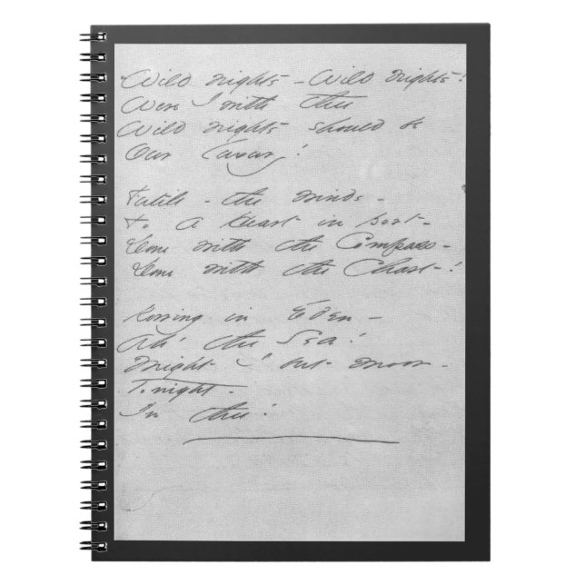 Carnet Nuits sauvages, nuits sauvages Manuscript (Devant)