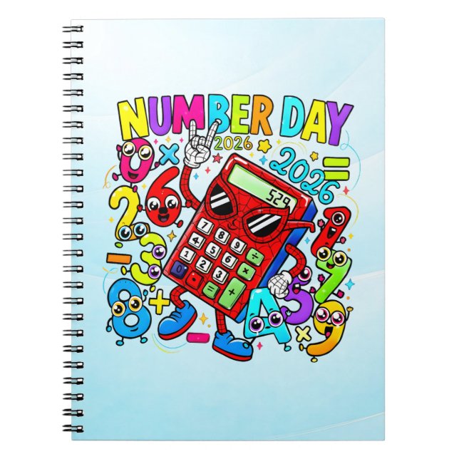 Carnet Number Day Maths Notebook | Fun Colourful Numbers (Devant)