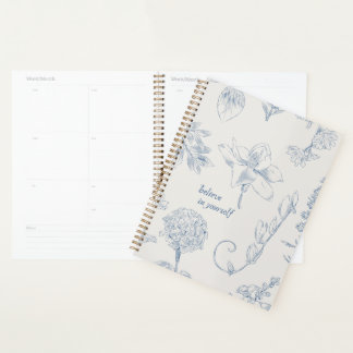 Carnet numérique floral – “Croyez en vous”