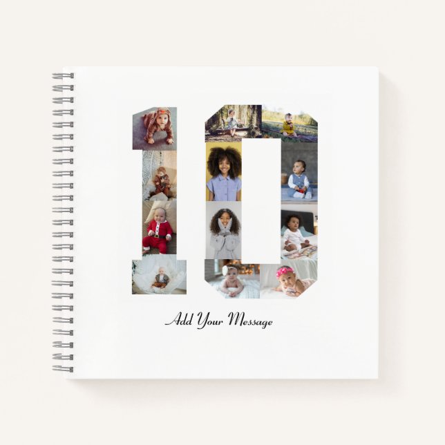 Carnet Numéro 10 Collage photo (Devant)